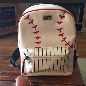 Rare Betsy Johnson baseball backpack